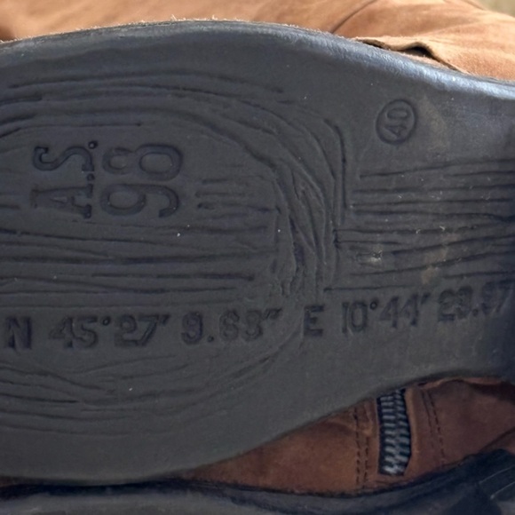 NWOT A.S. 98 Brown Suede Braided Knee High Boots - Picture 11 of 11